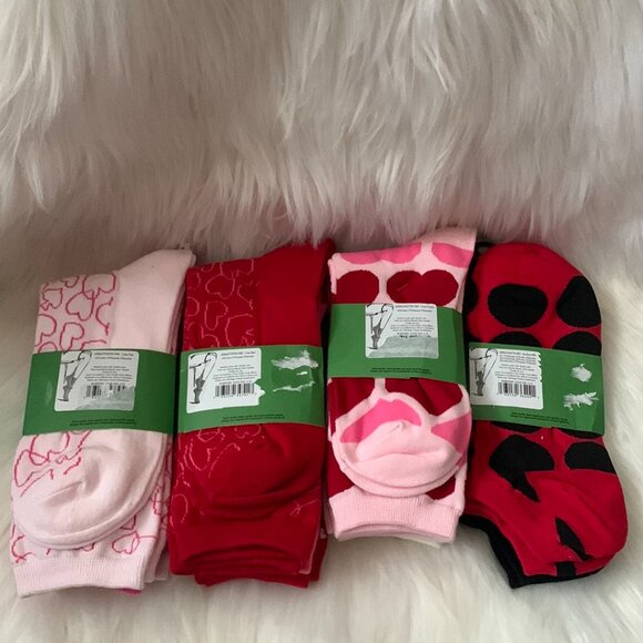 KATE SPADE Hearts Crew and No Show Socks Collection 12 PAIRS - Picture 3 of 3